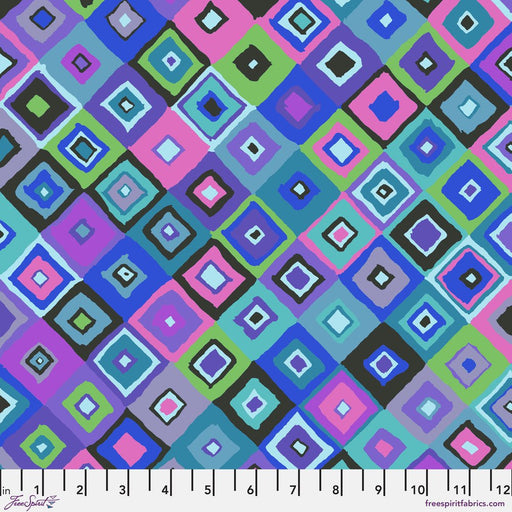 PRE-Order Kaffe Fassett February 2024 Collective- Square Dance- PWGP203.BLUE- Half Yard - Modern Fabric Shoppe