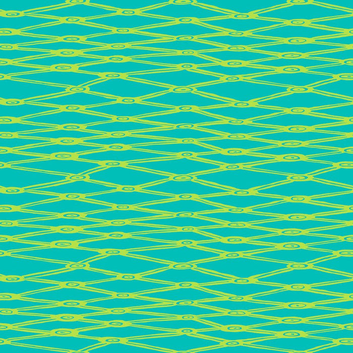 PRE - Order Kaffe Fassett February 2026 Collective - Nets PWBM036.AQUA - Half Yard - Modern Fabric Shoppe