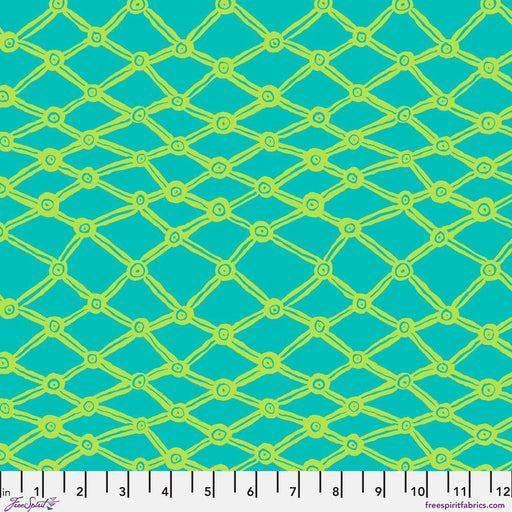 PRE - Order Kaffe Fassett February 2026 Collective - Nets PWBM036.AQUA - Half Yard - Modern Fabric Shoppe