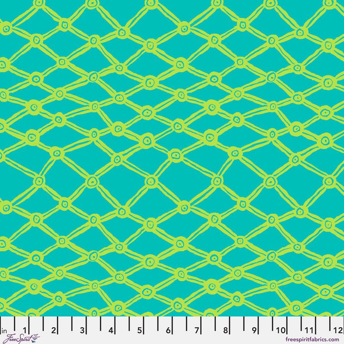 PRE - Order Kaffe Fassett February 2026 Collective - Nets PWBM036.AQUA - Half Yard - Modern Fabric Shoppe