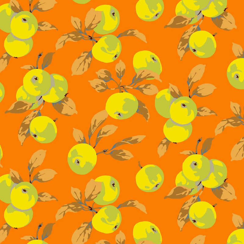PRE-Order Kaffe Fassett February 2027 Collective- Apples PWMD001.ORANGE- Half Yard - Modern Fabric Shoppe
