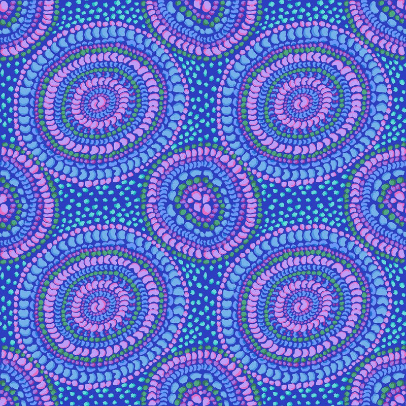 PRE-Order Kaffe Fassett February 2027 Collective- Bean Mosaic PWGP217.BLUE- Half Yard - Modern Fabric Shoppe