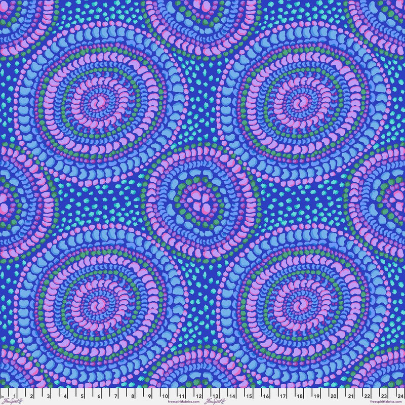 PRE-Order Kaffe Fassett February 2027 Collective- Bean Mosaic PWGP217.BLUE- Half Yard - Modern Fabric Shoppe