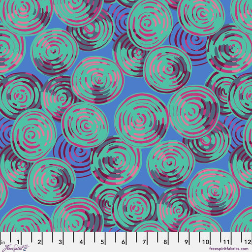 PRE-Order Kaffe Fassett February 2027 Collective- Beet RIngs PWMD003.BLUE- Half Yard - Modern Fabric Shoppe