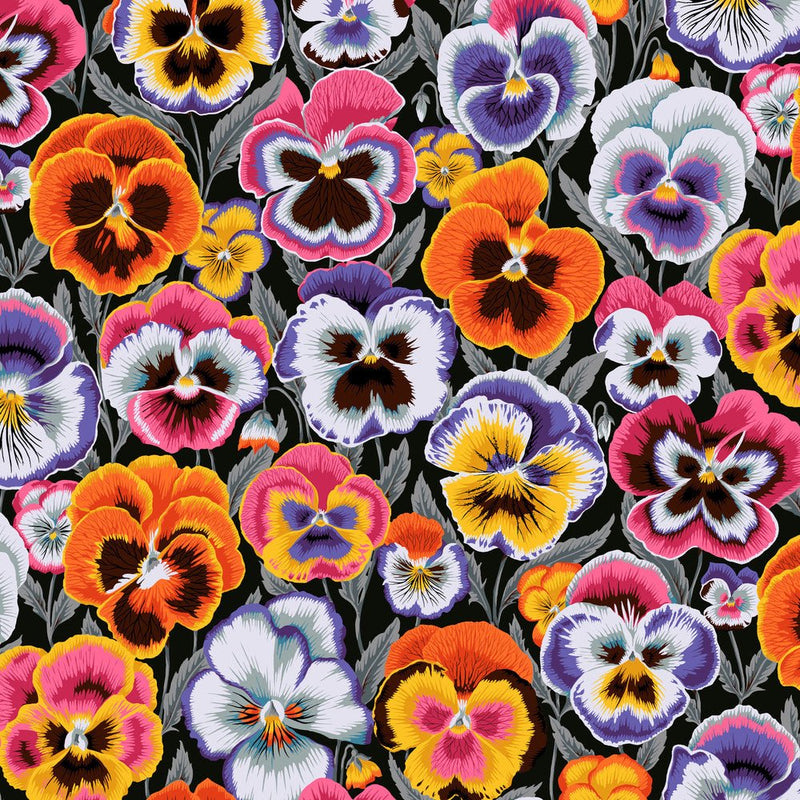 PRE-Order Kaffe Fassett February 2027 Collective- Big Pansies PWPJ143.CONTRAST- Half Yard - Modern Fabric Shoppe