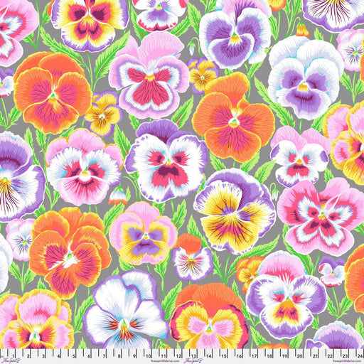 PRE-Order Kaffe Fassett February 2027 Collective- Big Pansies PWPJ143.PASTEL- Half Yard - Modern Fabric Shoppe