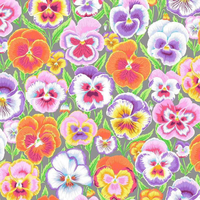 PRE-Order Kaffe Fassett February 2027 Collective- Big Pansies PWPJ143.PASTEL- Half Yard - Modern Fabric Shoppe