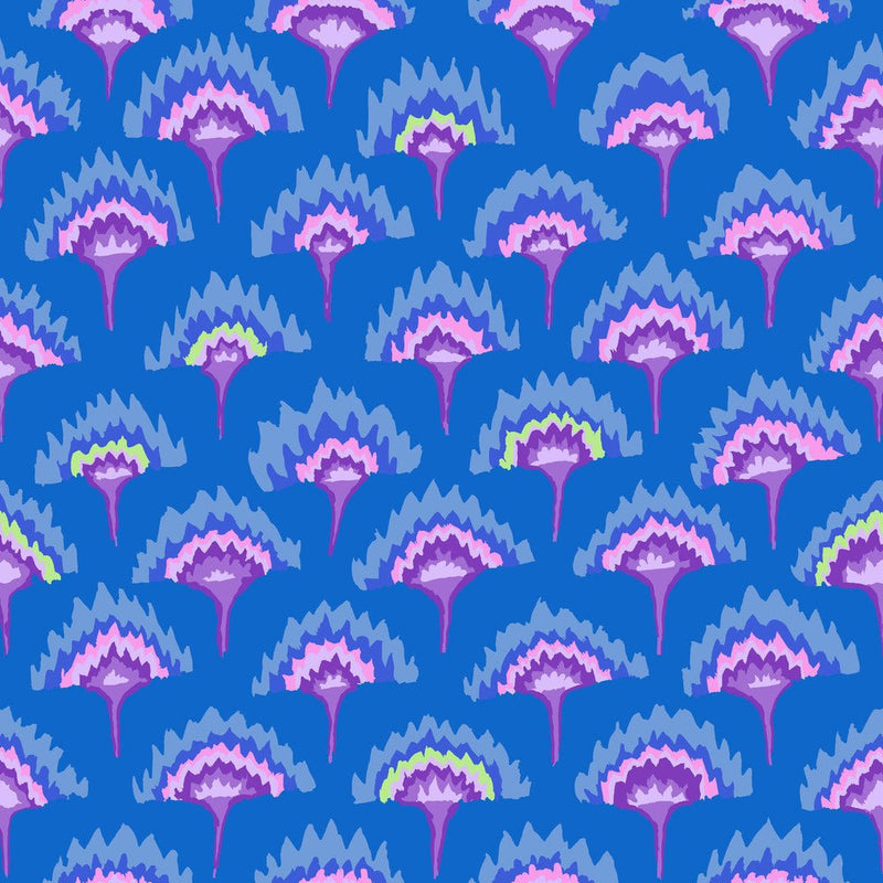PRE-Order Kaffe Fassett February 2027 Collective- Frame Flower PWGP221.BLUE- Half Yard - Modern Fabric Shoppe