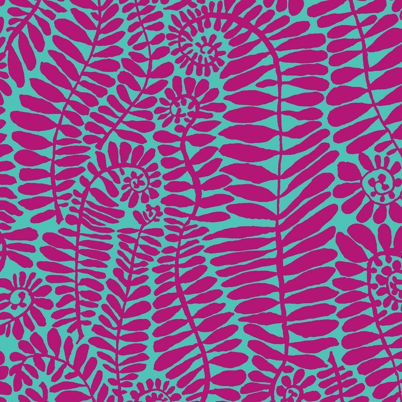 PRE-Order Kaffe Fassett February 2027 Collective- Fronds PWBM085.BLUE- Half Yard - Modern Fabric Shoppe
