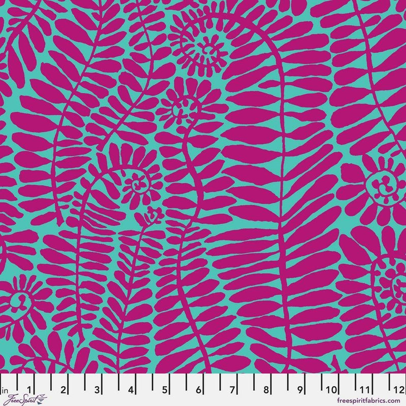 PRE-Order Kaffe Fassett February 2027 Collective- Fronds PWBM085.BLUE- Half Yard - Modern Fabric Shoppe