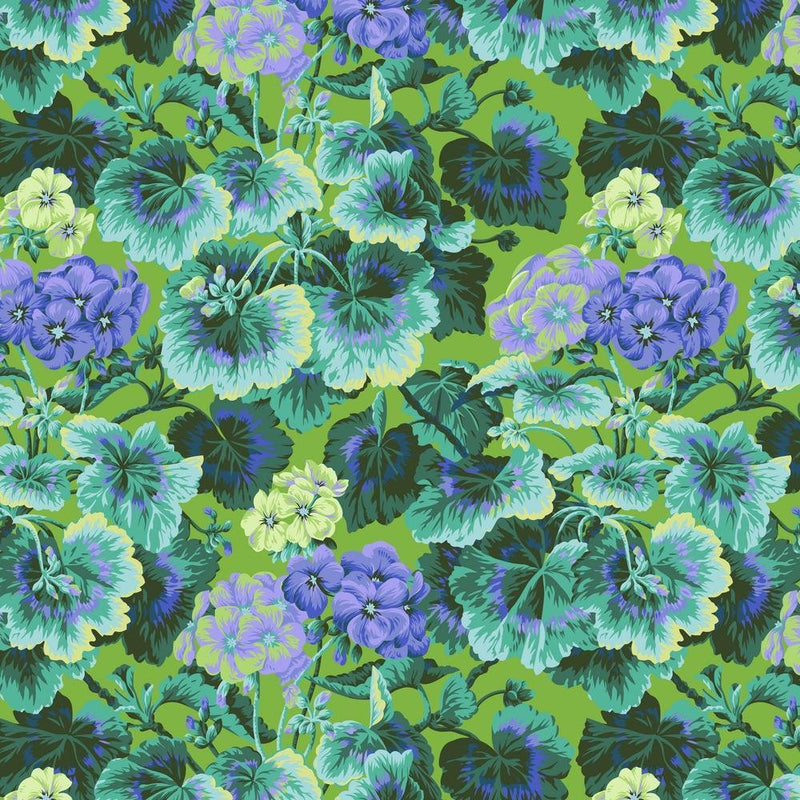 PRE-Order Kaffe Fassett February 2027 Collective- Geranium PWPJ007.LIME- Half Yard - Modern Fabric Shoppe