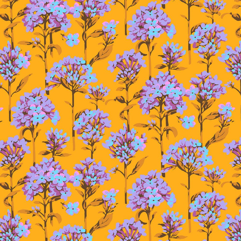 PRE-Order Kaffe Fassett February 2027 Collective- Phlox PWMD004.GOLD- Half Yard - Modern Fabric Shoppe