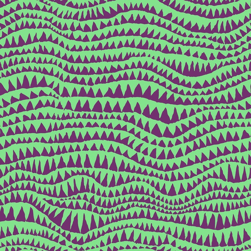 PRE-Order Kaffe Fassett February 2027 Collective- Sharks Teeth PWBM060.AQUA- Half Yard - Modern Fabric Shoppe