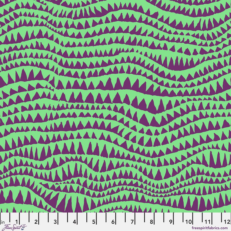 PRE-Order Kaffe Fassett February 2027 Collective- Sharks Teeth PWBM060.AQUA- Half Yard - Modern Fabric Shoppe