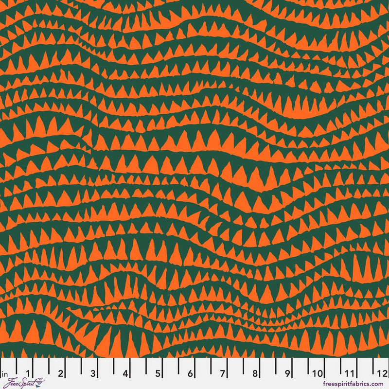 PRE-Order Kaffe Fassett February 2027 Collective- Sharks Teeth PWBM060.EMERALD- Half Yard - Modern Fabric Shoppe