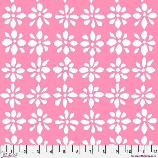 PRE-Order Kaffe Fassett February 2027 Collective- Snow Flower PWBM094.PINKWHITE- Half Yard - Modern Fabric Shoppe