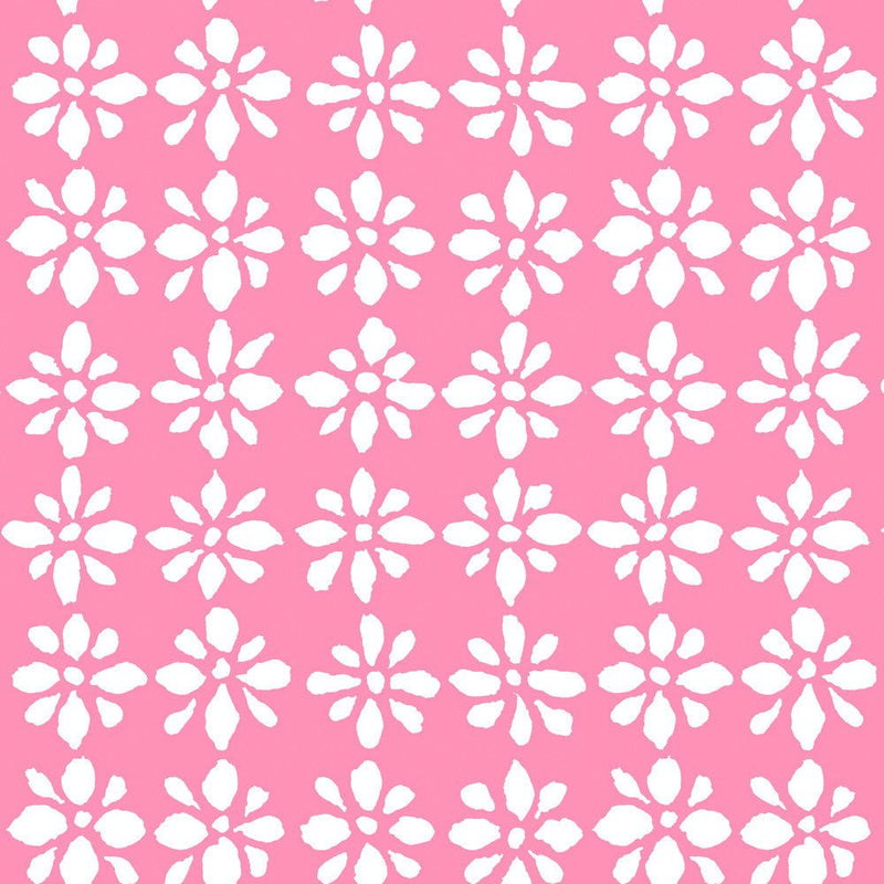 PRE-Order Kaffe Fassett February 2027 Collective- Snow Flower PWBM094.PINKWHITE- Half Yard - Modern Fabric Shoppe