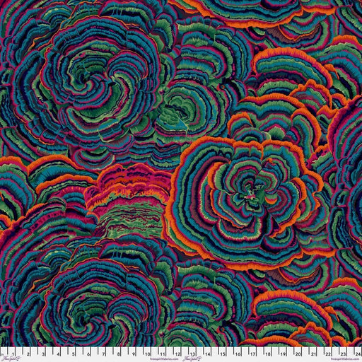 PRE-Order Kaffe Fassett February 2027 Collective- Tree Fungi PWPJ082.TEAL- Half Yard - Modern Fabric Shoppe