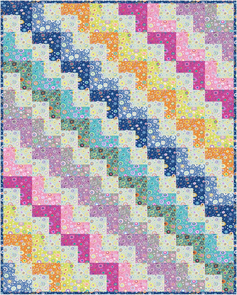 PRE - ORDER Kaffe Fassett - Firelight Quilt Kit featuring Ode to Roman Glass - Pastel - December 2026 - Modern Fabric Shoppe