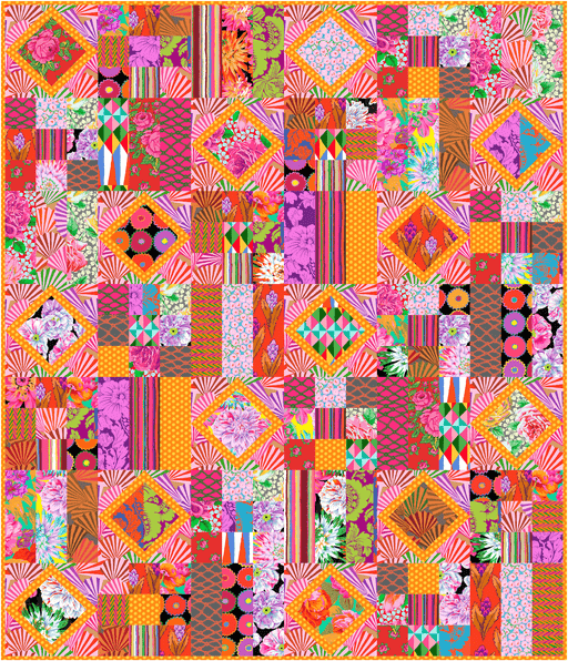 PRE - ORDER Kaffe Fassett - Freeze Frame Quilt Kit - Warm - February 2026 - Modern Fabric Shoppe