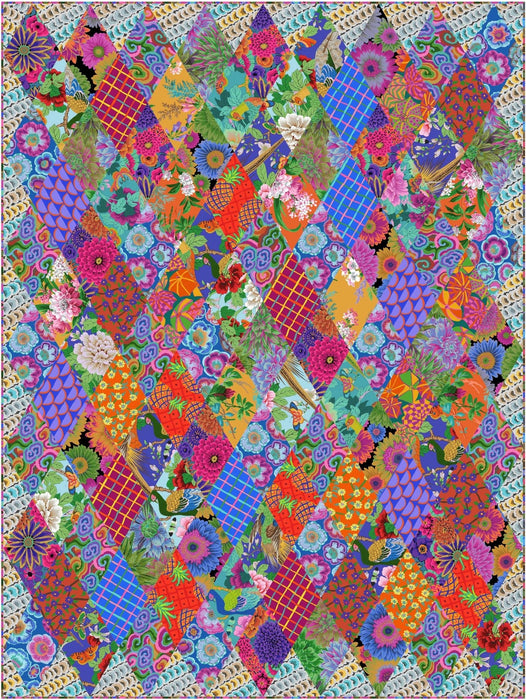 PRE - ORDER Kaffe Fassett - Glow Up - Blue Quilt Kit - Warm - August 2026 - Modern Fabric Shoppe