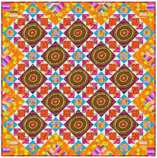PRE-ORDER Kaffe Fassett- In Flight Quilt Kit- Warm- February 2027 - Modern Fabric Shoppe