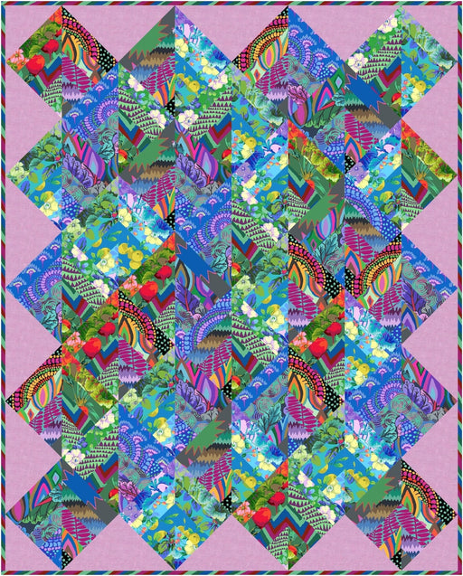 PRE-ORDER Kaffe Fassett- Jumping Jack Quilt Kit- Cool- February 2027 - Modern Fabric Shoppe