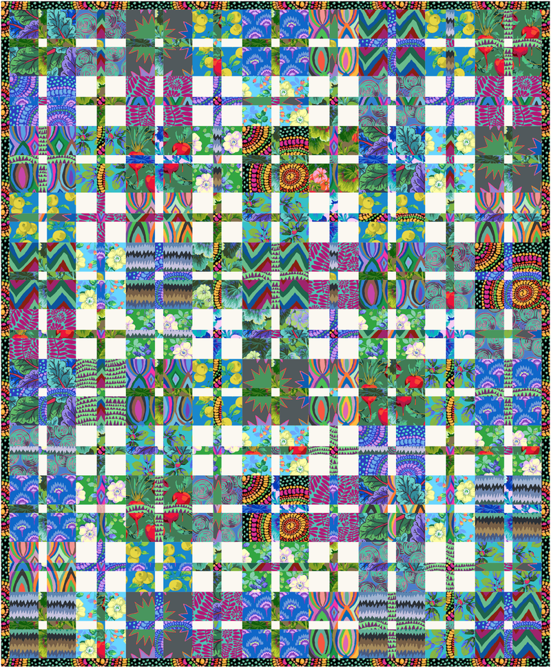 PRE-ORDER Kaffe Fassett- Mini Plaid-ish Quilt Kit- Cool- February 2027 - Modern Fabric Shoppe