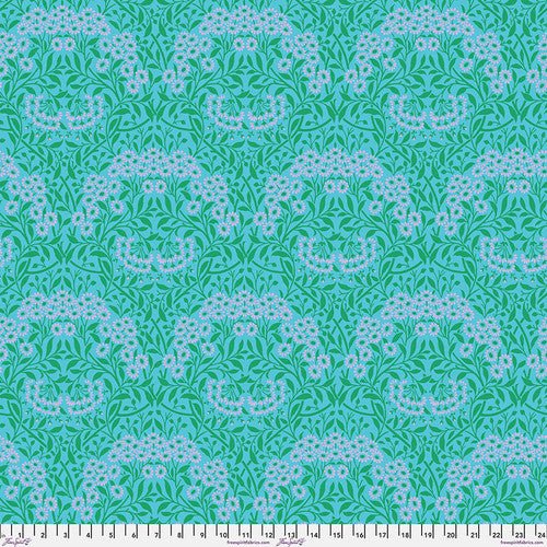 PRE - Order Kaffe Fassett - Morris & Co. December 2024 - Michaelmas Daisy PWKW007.JADE - Half Yard - Modern Fabric Shoppe