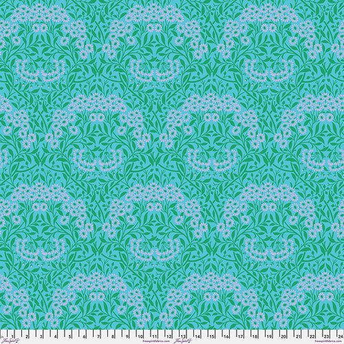 PRE - Order Kaffe Fassett - Morris & Co. December 2024 - Michaelmas Daisy PWKW007.JADE - Half Yard - Modern Fabric Shoppe