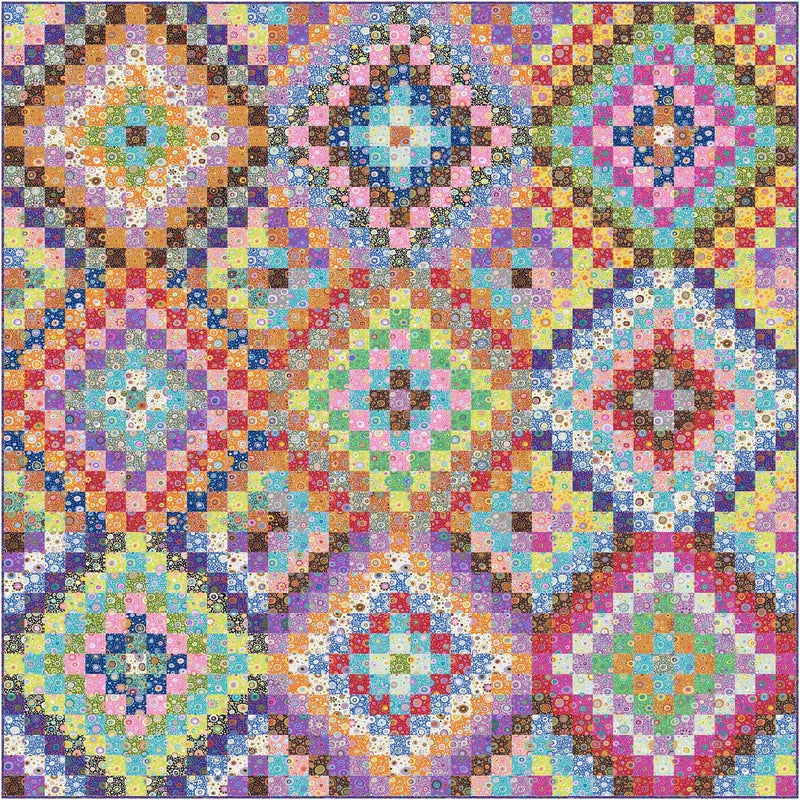 PRE - ORDER Kaffe Fassett - Mosaic Glass Quilt Kit featuring Ode to Roman Glass - Pastel - December 2026 - Modern Fabric Shoppe