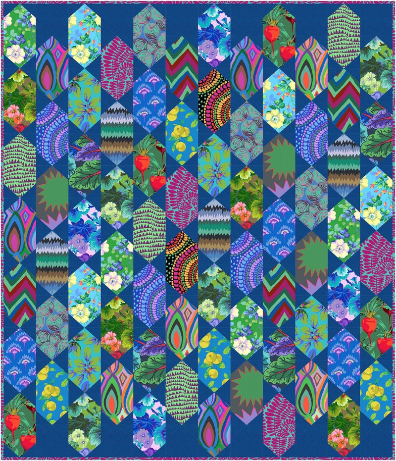 PRE-ORDER Kaffe Fassett- Rain Chain Quilt Kit- Cool- February 2027 - Modern Fabric Shoppe