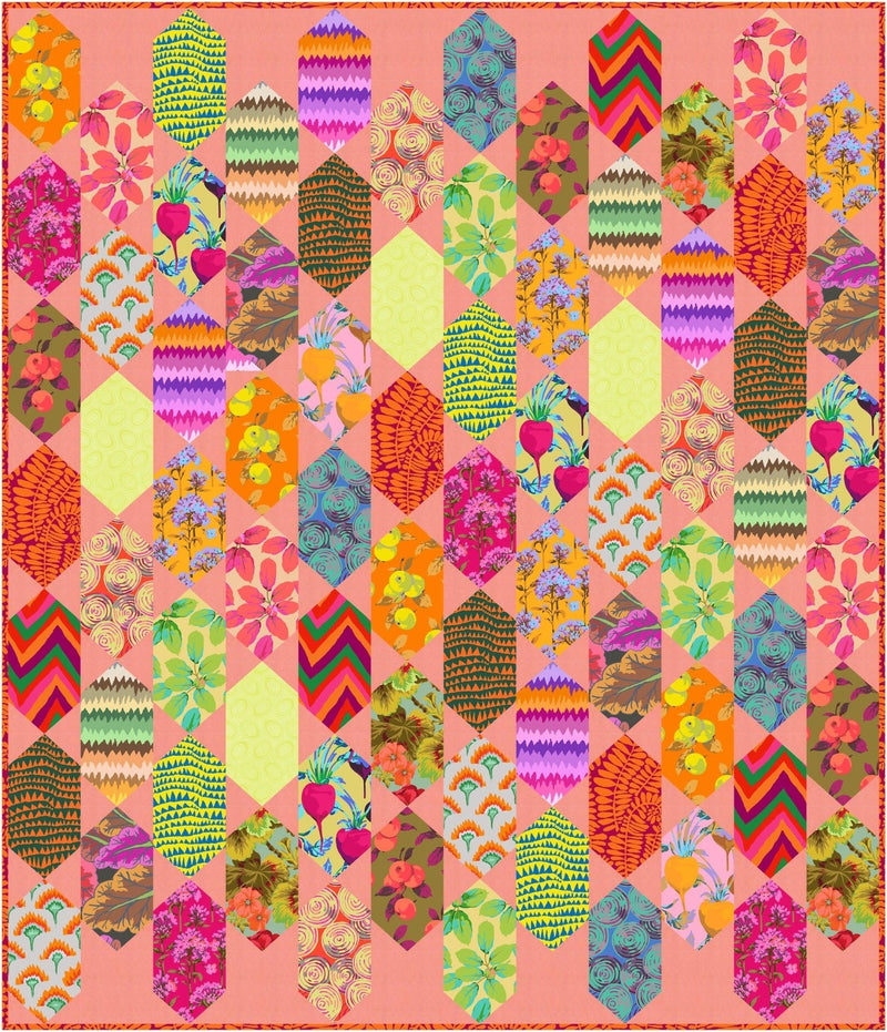 PRE-ORDER Kaffe Fassett- Rain Chain Quilt Kit- Warm- February 2027 - Modern Fabric Shoppe