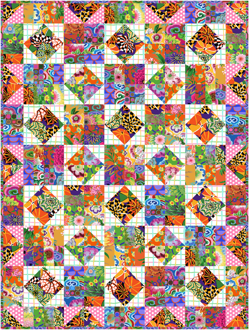 PRE - ORDER Kaffe Fassett - Roundabout Quilt Kit - Warm - August 2026 - Modern Fabric Shoppe