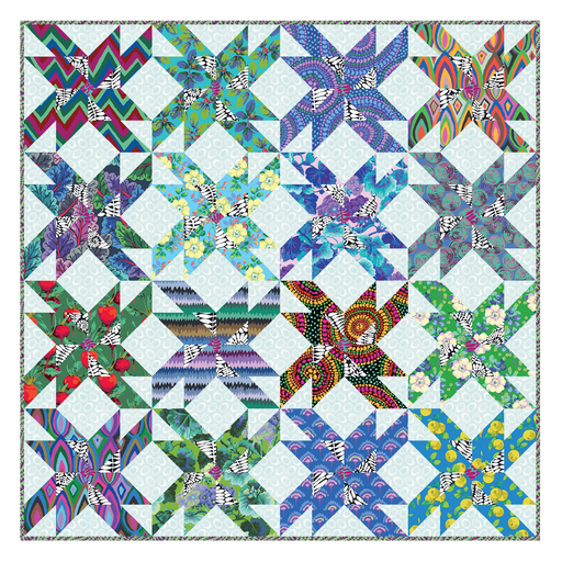 PRE-ORDER Kaffe Fassett- Spinning Crazy Quilt Kit- Cool- February 2027 - Modern Fabric Shoppe