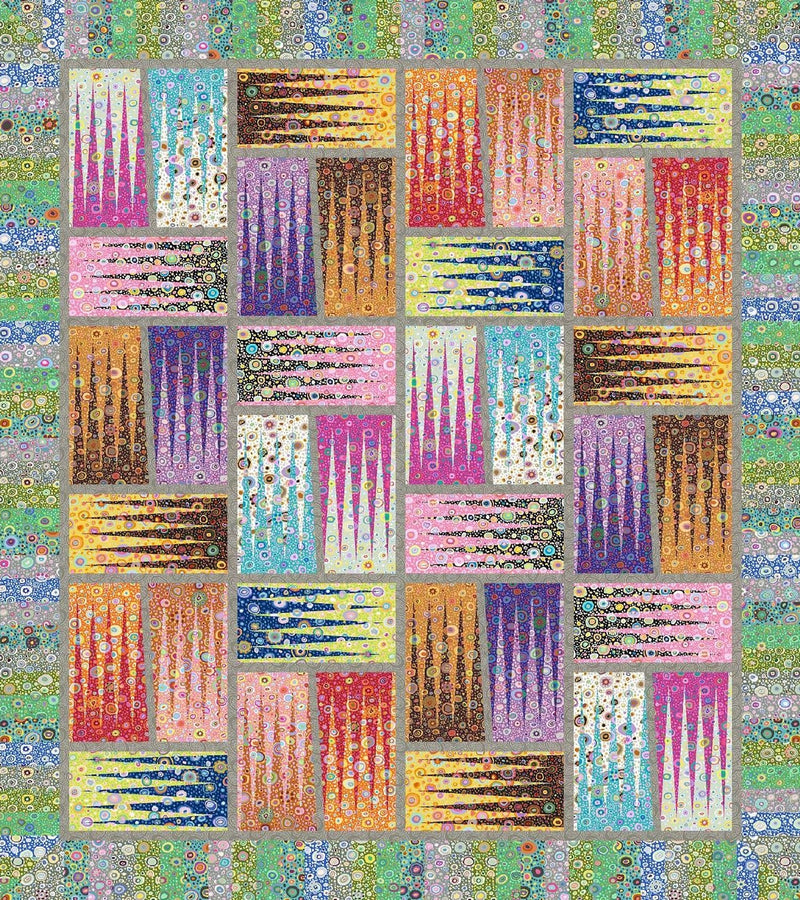 PRE - ORDER Kaffe Fassett - Stepping Stones Quilt Kit featuring Ode to Roman Glass - December 2026 - Modern Fabric Shoppe