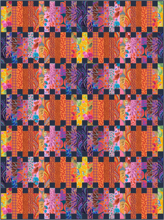 PRE - Order Kaffe Fassett - Zippers Quilt Kit - Warm February 2025 - Modern Fabric Shoppe