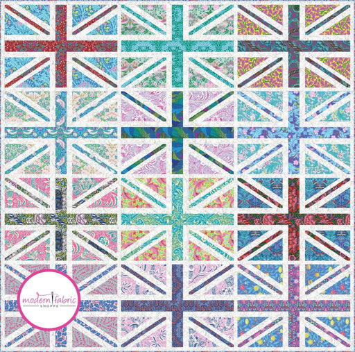 PRE-ORDER Kaffe x Morris & Co.- Regent Street Union Jacks Quilt Kit- December 2024 - Modern Fabric Shoppe