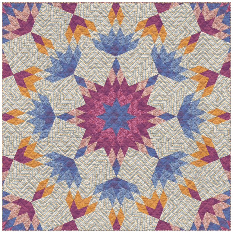 PRE-Order Kathy Doughty- Bloom Star Quilt Kit featuring Regeneration- March 2027 - Modern Fabric Shoppe