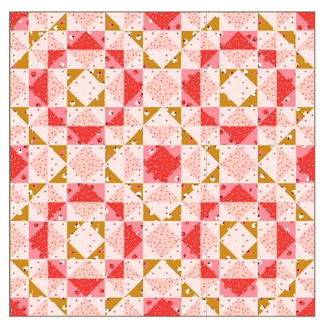 PRE - Order Kimberly Kight - Maizie Quilt Kit featuring Strawberry - May 2025 - Modern Fabric Shoppe