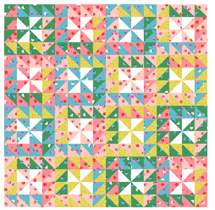 PRE - Order Kimberly Kight - Marjorie Quilt Kit featuring Strawberry - May 2025 - Modern Fabric Shoppe