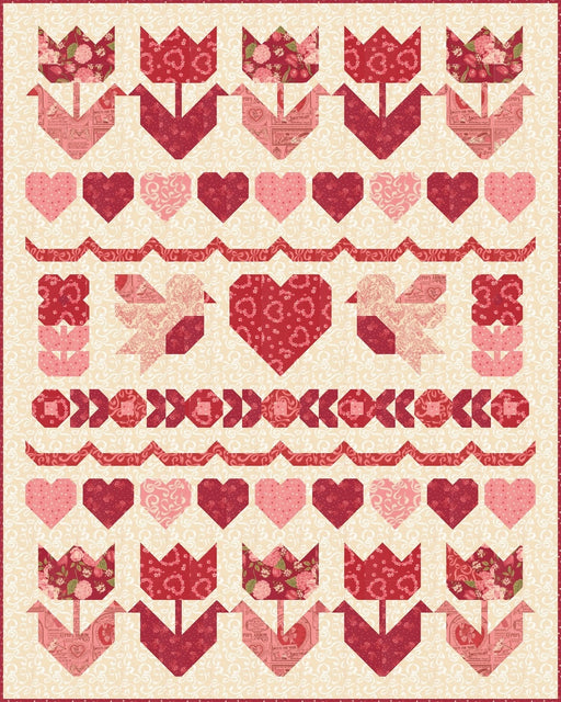 PRE - ORDER Love Garden Quilt Kit featuring Je T'aime by Stacy Iest Hsu - September 2026 - Modern Fabric Shoppe
