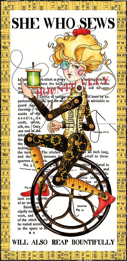 PRE - ORDER Machine Maid Wall Panel Quilt Kit featuring She Who Sews by J. Wecker Frisch - November 2026 - Modern Fabric Shoppe