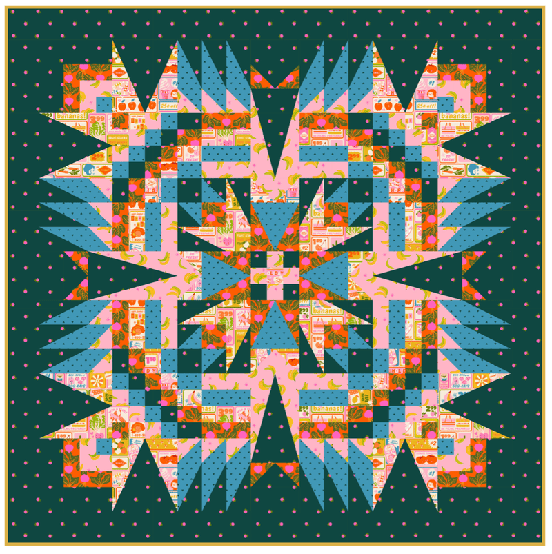 PRE-Order Melody Miller- Radical- Dark Quilt Kit featuring Sparkle Shopper- March 2027 - Modern Fabric Shoppe