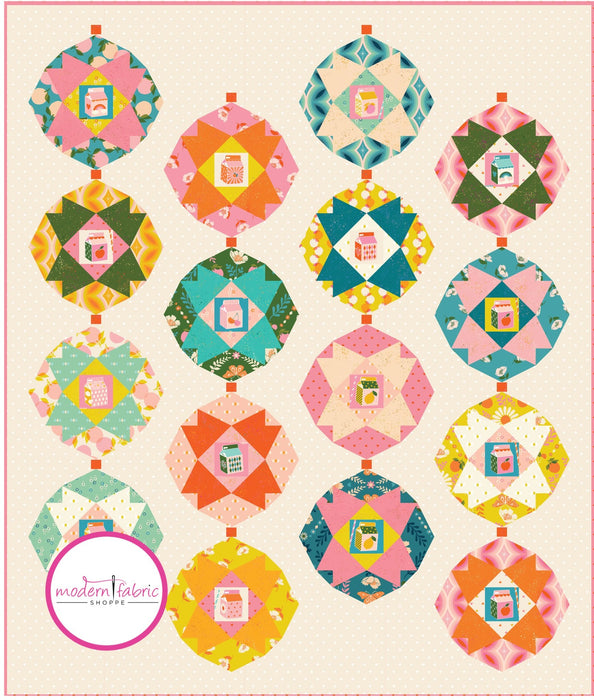 PRE-ORDER Melody Miller- Summer Lanterns Quilt Kit featuring Juicy- September 2024 - Modern Fabric Shoppe