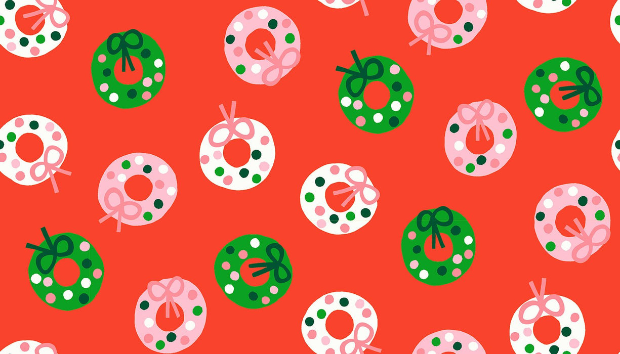 PRE - ORDER Merry Happy by Kimberly Kight - Bough Down RS3099 14 - Lollipop - Half Yard - May 2026 - Modern Fabric Shoppe