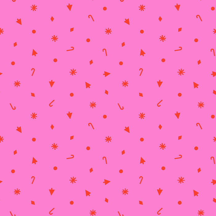 PRE - ORDER Merry Happy by Kimberly Kight - Christmas Confetti RS3103 17 - Lipstick - Half Yard - May 2026 - Modern Fabric Shoppe