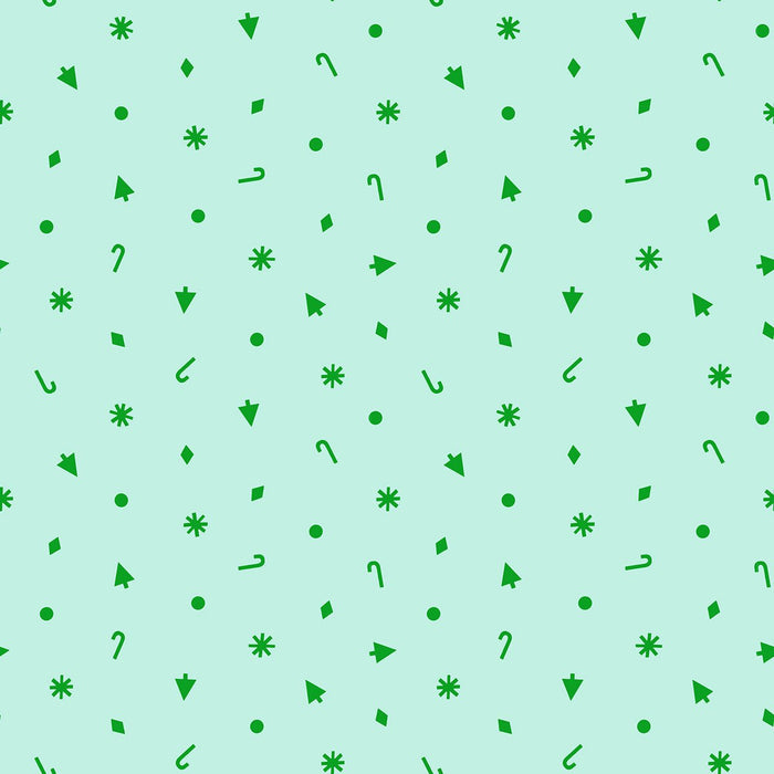 PRE - ORDER Merry Happy by Kimberly Kight - Christmas Confetti RS3103 18 - Mint - Half Yard - May 2026 - Modern Fabric Shoppe