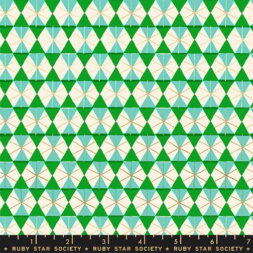 PRE - ORDER Merry Happy by Kimberly Kight - Happy Hexie RS3102 16M - Verdant - Half Yard - May 2026 - Modern Fabric Shoppe