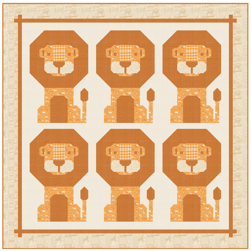 PRE - ORDER Mighty Lion Quilt Kit featuring Animal Park Fun by Stacy Iest Hsu - January 2026 - Modern Fabric Shoppe